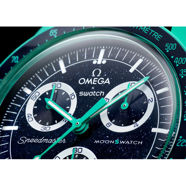 Swatch x Omega Bioceramic Moonswatch Mission On Earth Polar Lights - SneakCenter