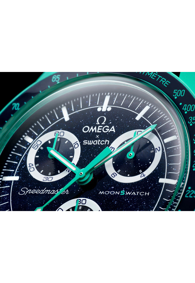 Swatch x Omega Bioceramic Moonswatch Mission On Earth Polar Lights - SneakCenter