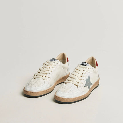 Golden Goose Ball Star Red Heel Silver Star