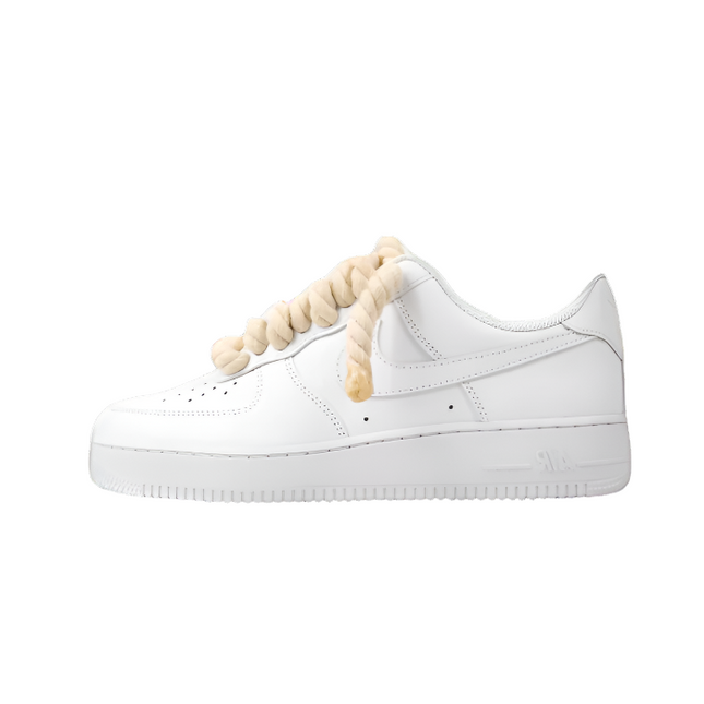 Nike Air Force 1 Low 07 White Beige Rope Laces - SneakCenter