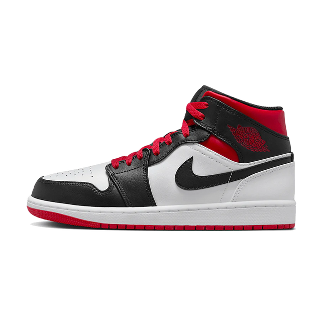 Air Jordan 1 Mid Gym Red Black Toe - SneakCenter
