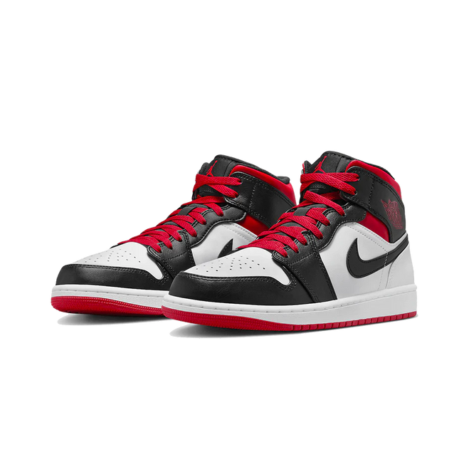 Air Jordan 1 Mid Gym Red Black Toe - SneakCenter