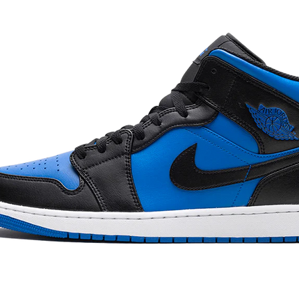 Air Jordan 1 Mid Black Royal Blue - SneakCenter