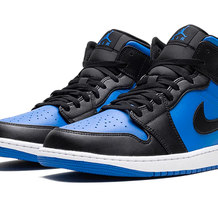 Air Jordan 1 Mid Black Royal Blue - SneakCenter
