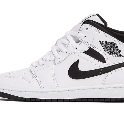 Air Jordan 1 Mid White Black - SneakCenter