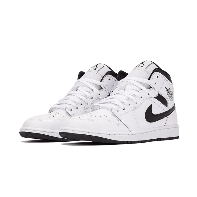 Air Jordan 1 Mid White Black - SneakCenter