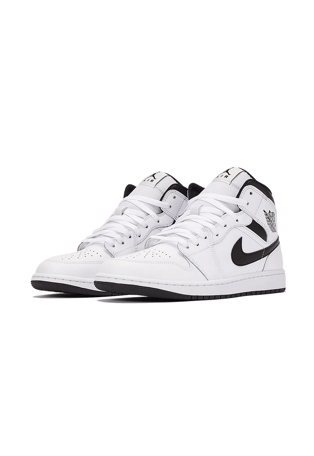 Air Jordan 1 Mid White Black - SneakCenter
