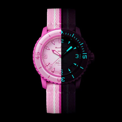 Blancpain x Swatch Scuba Fifty Fathoms Pink Ocean