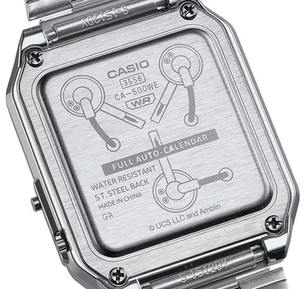 CASIO CA-500 Calculator Watch "Silver" Back To The Future