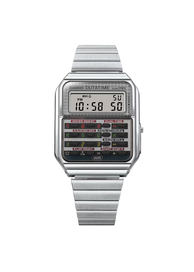 CASIO CA-500 Calculator Watch "Silver" Back To The Future