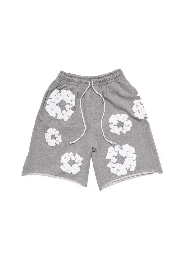 Denim Tears The Cotton Wreath Shorts Grey - SneakCenter