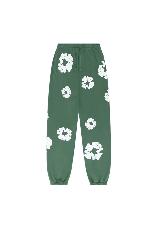 Denim Tears The Cotton Sweatpants Green - SneakCenter