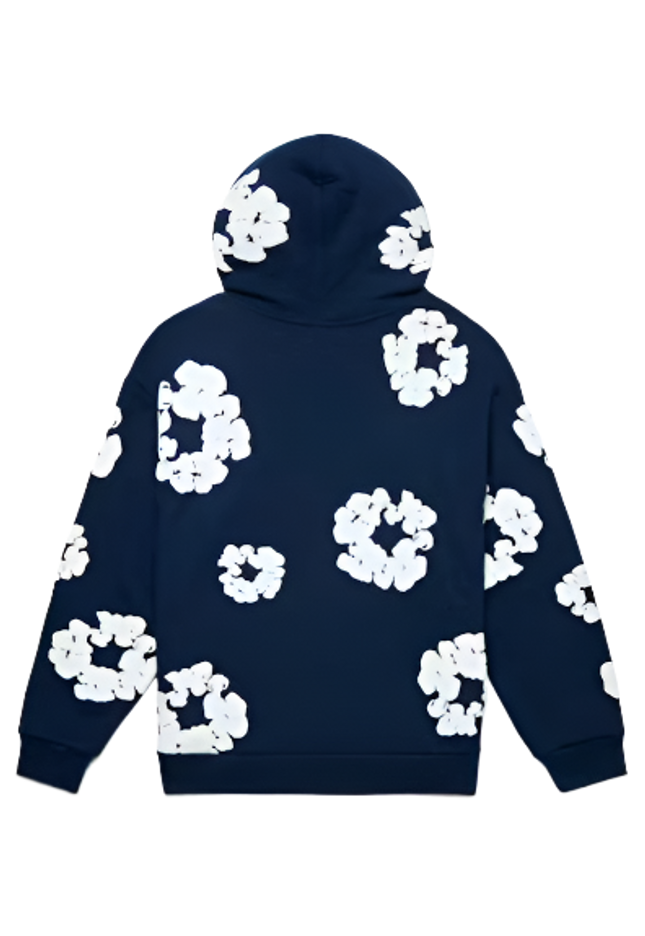 Denim Tears The Cotton Wreath Sweatshirt Navy - SneakCenter