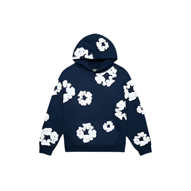 Denim Tears The Cotton Wreath Sweatshirt Navy - SneakCenter