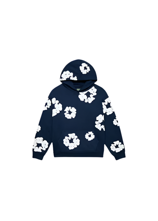 Denim Tears The Cotton Wreath Sweatshirt Navy - SneakCenter
