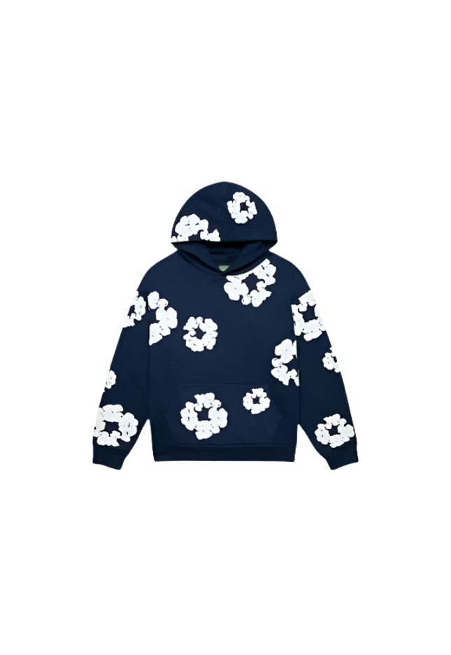 Denim Tears The Cotton Wreath Sweatshirt Navy - SneakCenter
