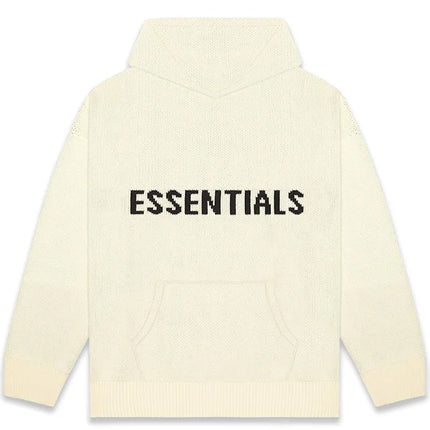 Fear of God Essentials Knit Hoodie "Cream" - SneakCenter