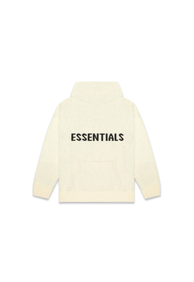 Fear of God Essentials Knit Hoodie "Cream" - SneakCenter
