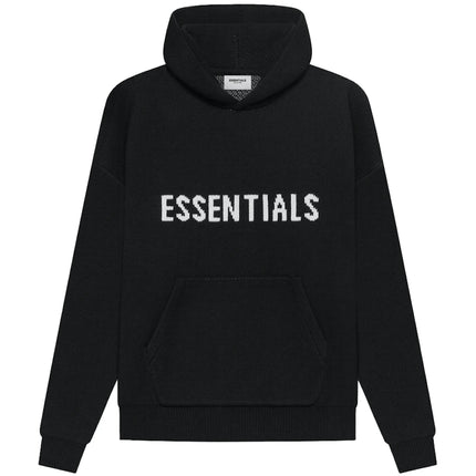 Fear of God Essentials Knit Hoodie "Black" - SneakCenter