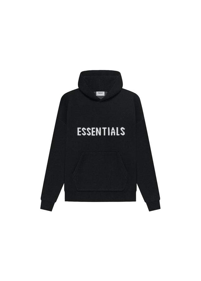 Fear of God Essentials Knit Hoodie "Black" - SneakCenter