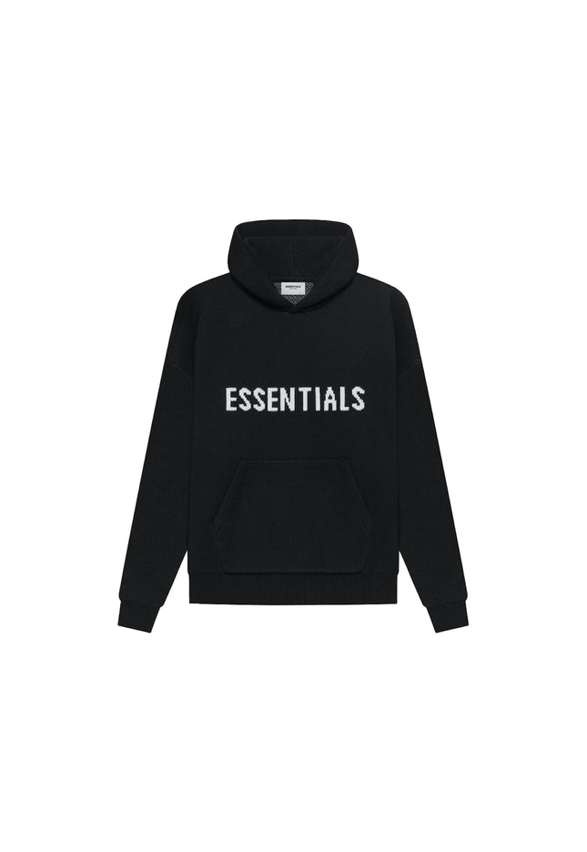 Fear of God Essentials Knit Hoodie "Black" - SneakCenter
