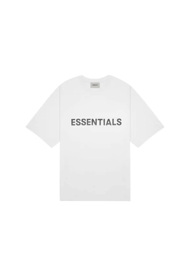 Fear of God Essentials Boxy T-Shirt Applique Logo White - SneakCenter