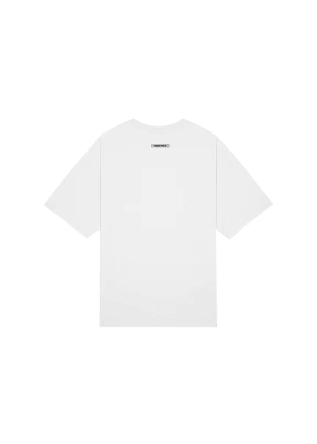 Fear of God Essentials Boxy T-Shirt Applique Logo White - SneakCenter
