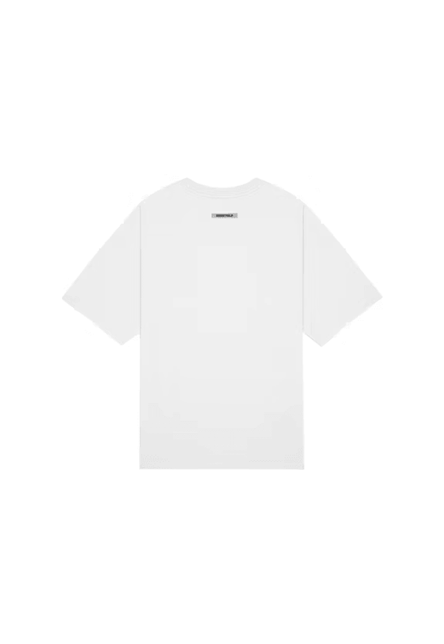 Fear of God Essentials Boxy T-Shirt Applique Logo White - SneakCenter