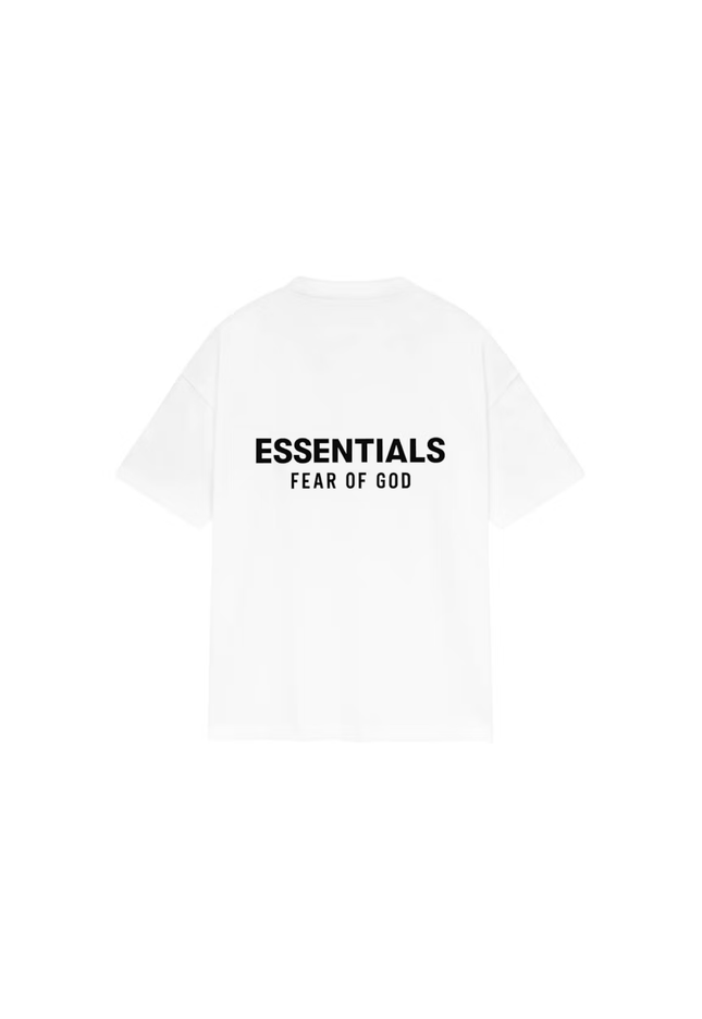 Fear of God Essentials Classic Sleeve Tee Bright White - SneakCenter