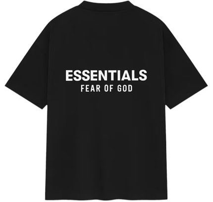 Fear of God Essentials Classic Sleeve Tee Jet Black - SneakCenter