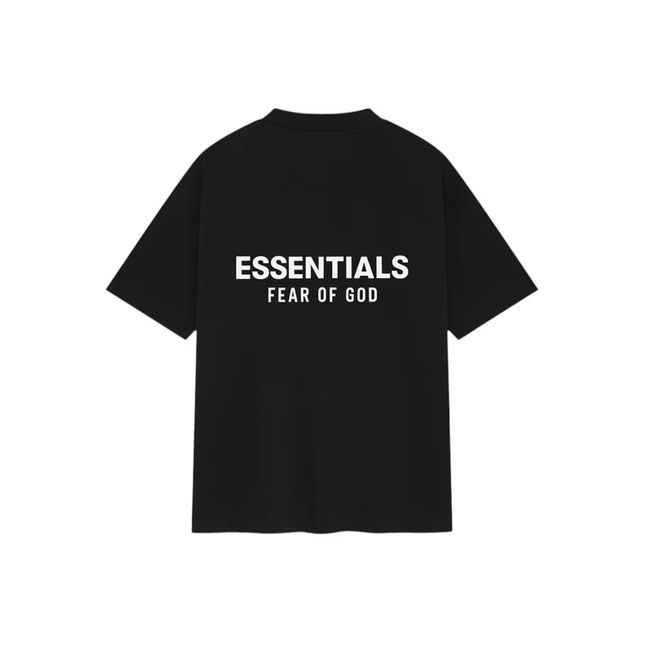 Fear of God Essentials Classic Sleeve Tee Jet Black - SneakCenter