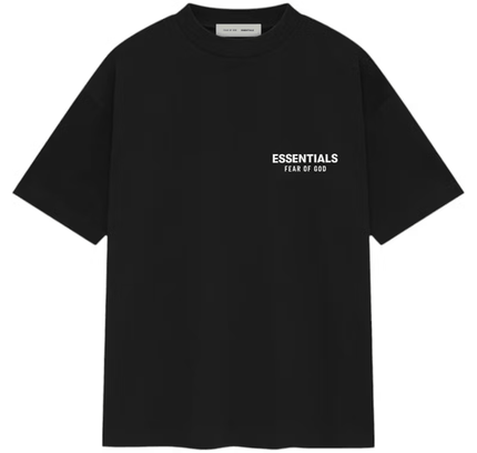 Fear of God Essentials Classic Sleeve Tee Jet Black - SneakCenter
