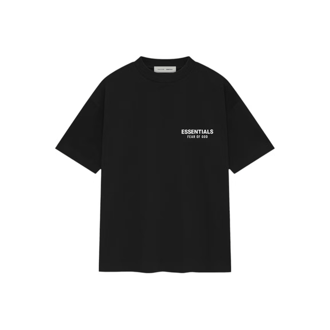 Fear of God Essentials Classic Sleeve Tee Jet Black - SneakCenter