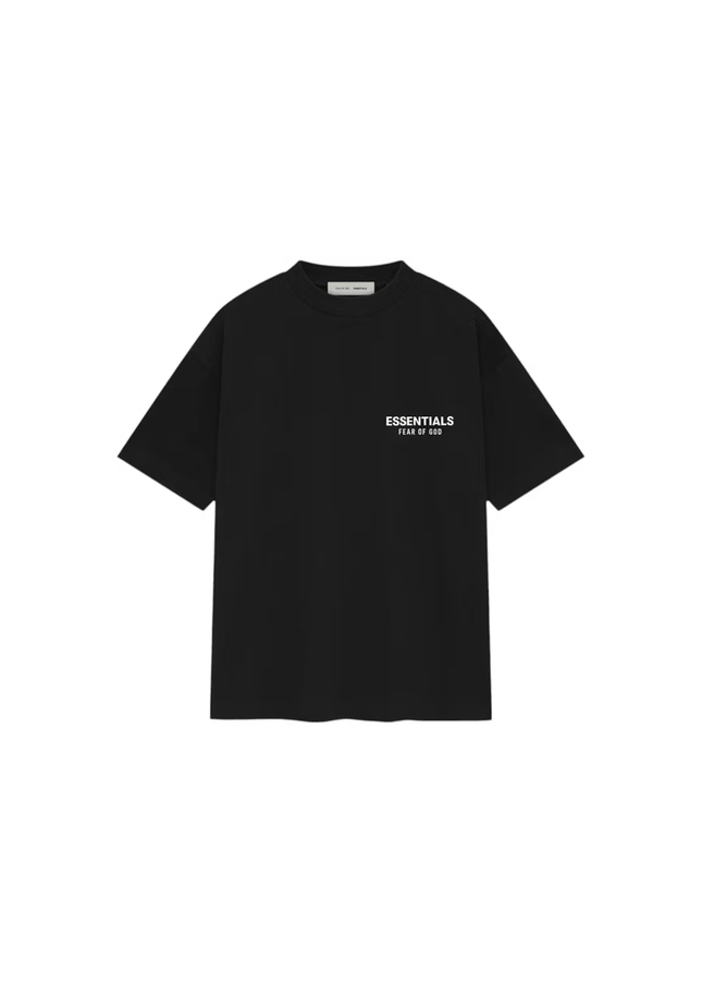 Fear of God Essentials Classic Sleeve Tee Jet Black - SneakCenter