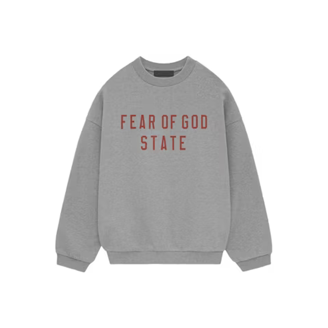Fear of God Essentials Fleece Crewneck Dark Heather - SneakCenter
