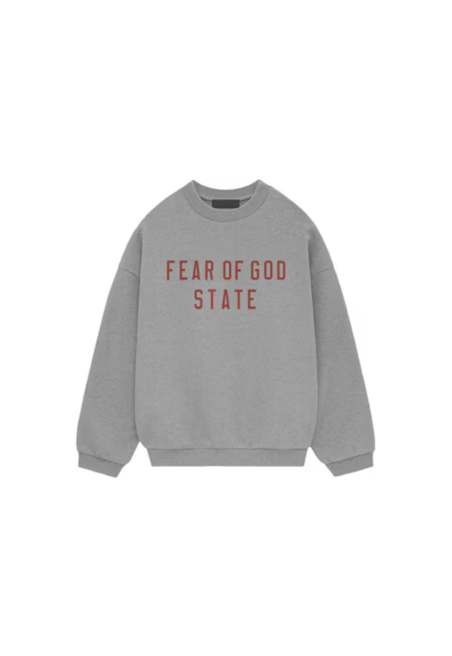 Fear of God Essentials Fleece Crewneck Dark Heather - SneakCenter