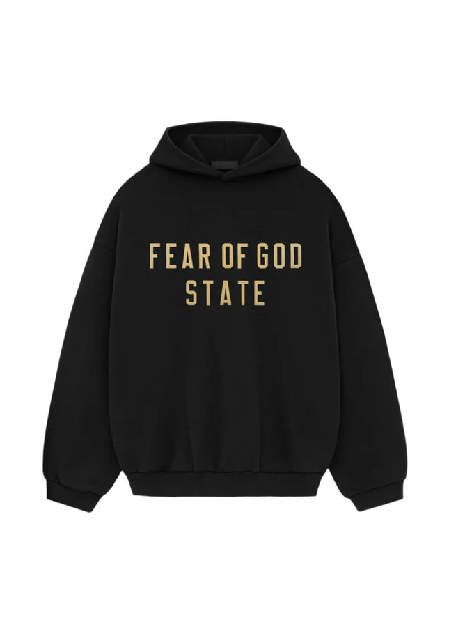 Fear of God Essentials Fleece Hoodie Black - SneakCenter