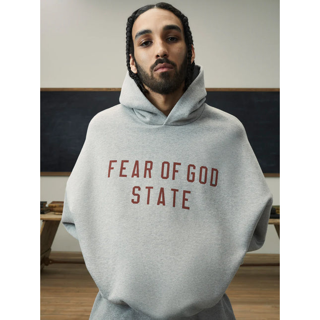 Fear of God Essentials Fleece Hoodie Dark Heather - SneakCenter