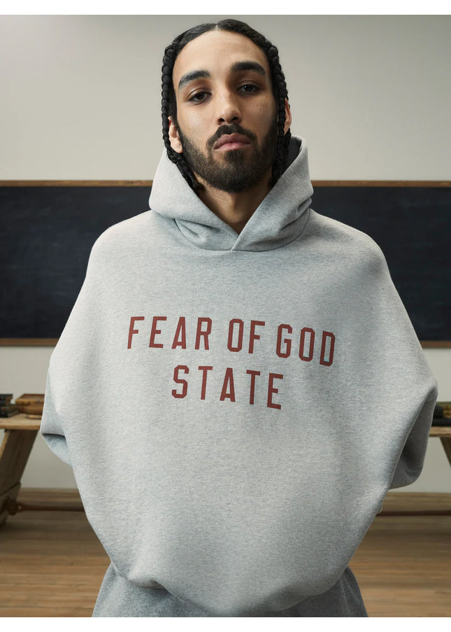 Fear of God Essentials Fleece Hoodie Dark Heather - SneakCenter