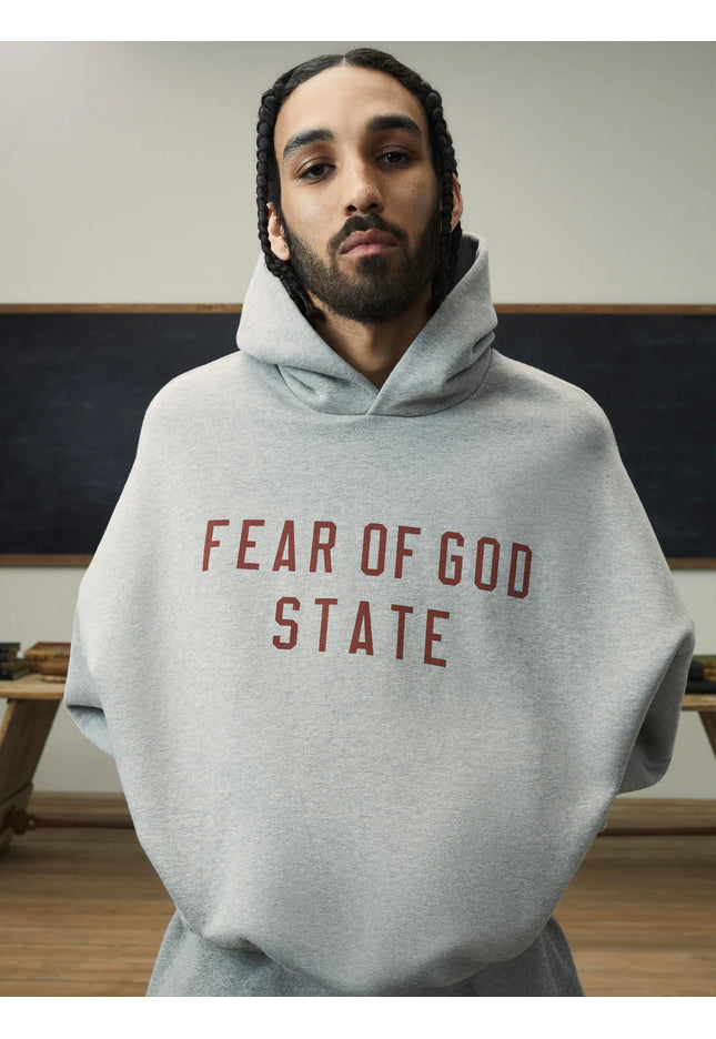 Fear of God Essentials Fleece Hoodie Dark Heather - SneakCenter