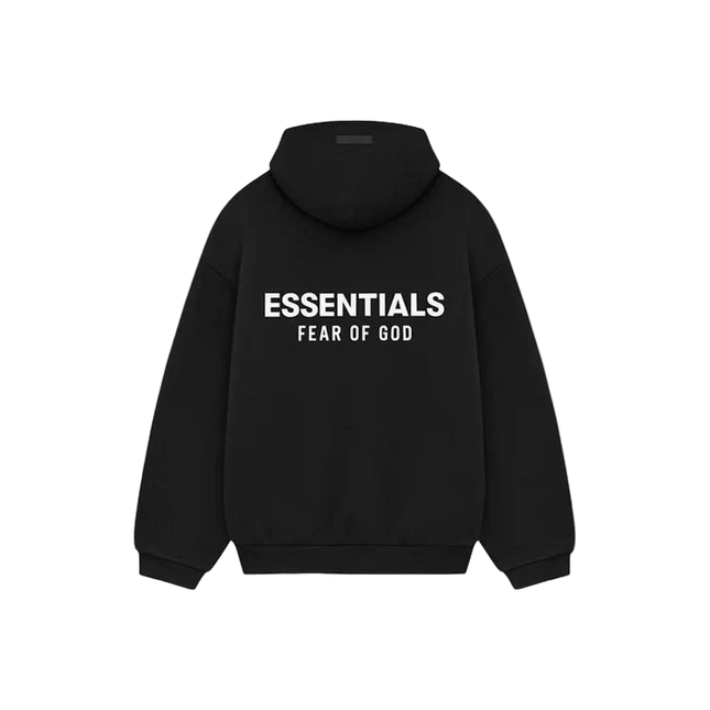 Fear of God Essentials Fleece Hoodie (FW24) Black White