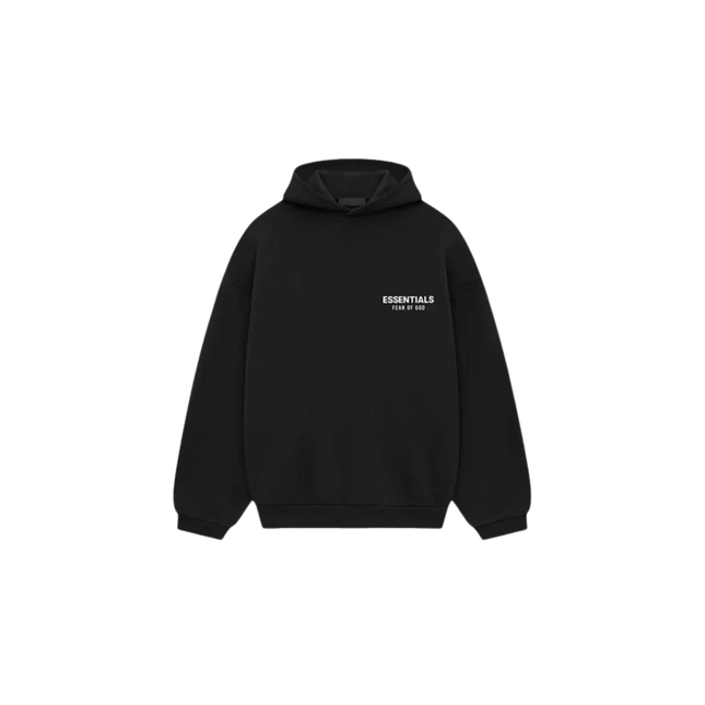 Fear of God Essentials Fleece Hoodie (FW24) Black White