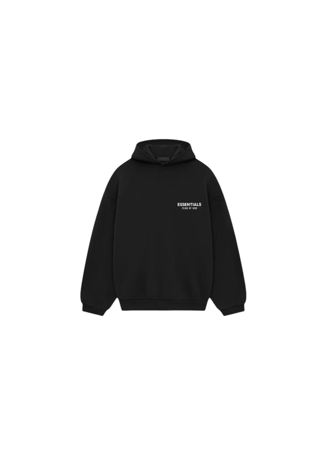 Fear of God Essentials Fleece Hoodie (FW24) Black White