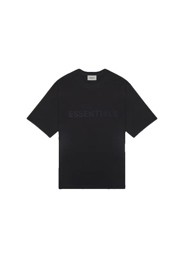 Fear of God Essentials Boxy T-Shirt Applique Logo Black - SneakCenter