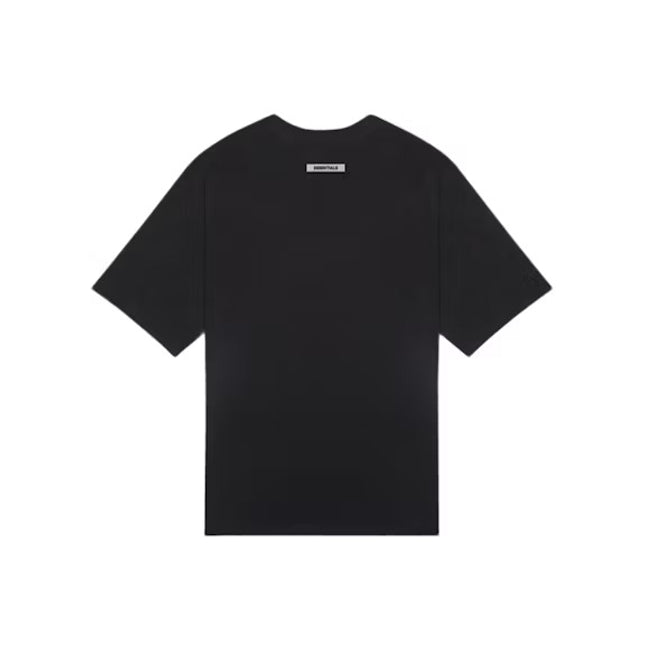 Fear of God Essentials Boxy T-Shirt Applique Logo Black - SneakCenter