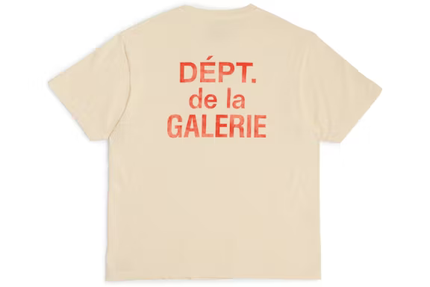 Gallery Dept. French T-shirt Cream Red - SneakCenter