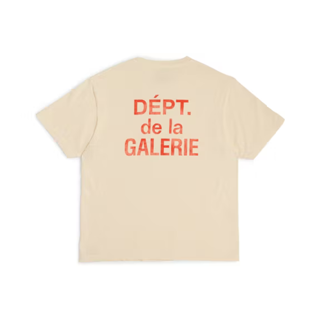 Gallery Dept. French T-shirt Cream Red - SneakCenter