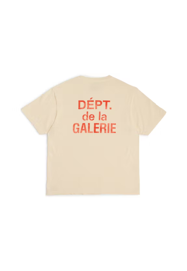 Gallery Dept. French T-shirt Cream Red - SneakCenter