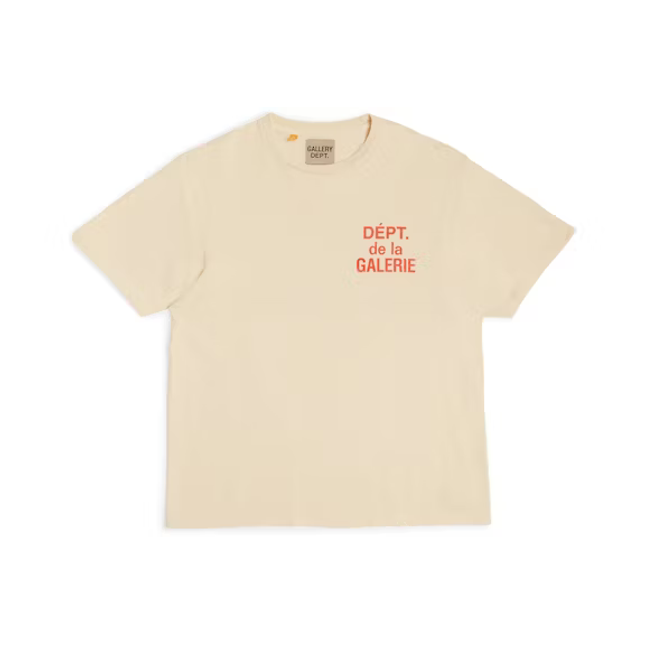 Gallery Dept. French T-shirt Cream Red - SneakCenter