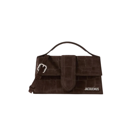 Jacquemus Le Grand Bambino Croco Dark Brown